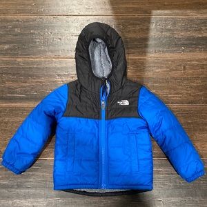 North Face Reversible Toddler jacket 3T - Blue, Black, Gray